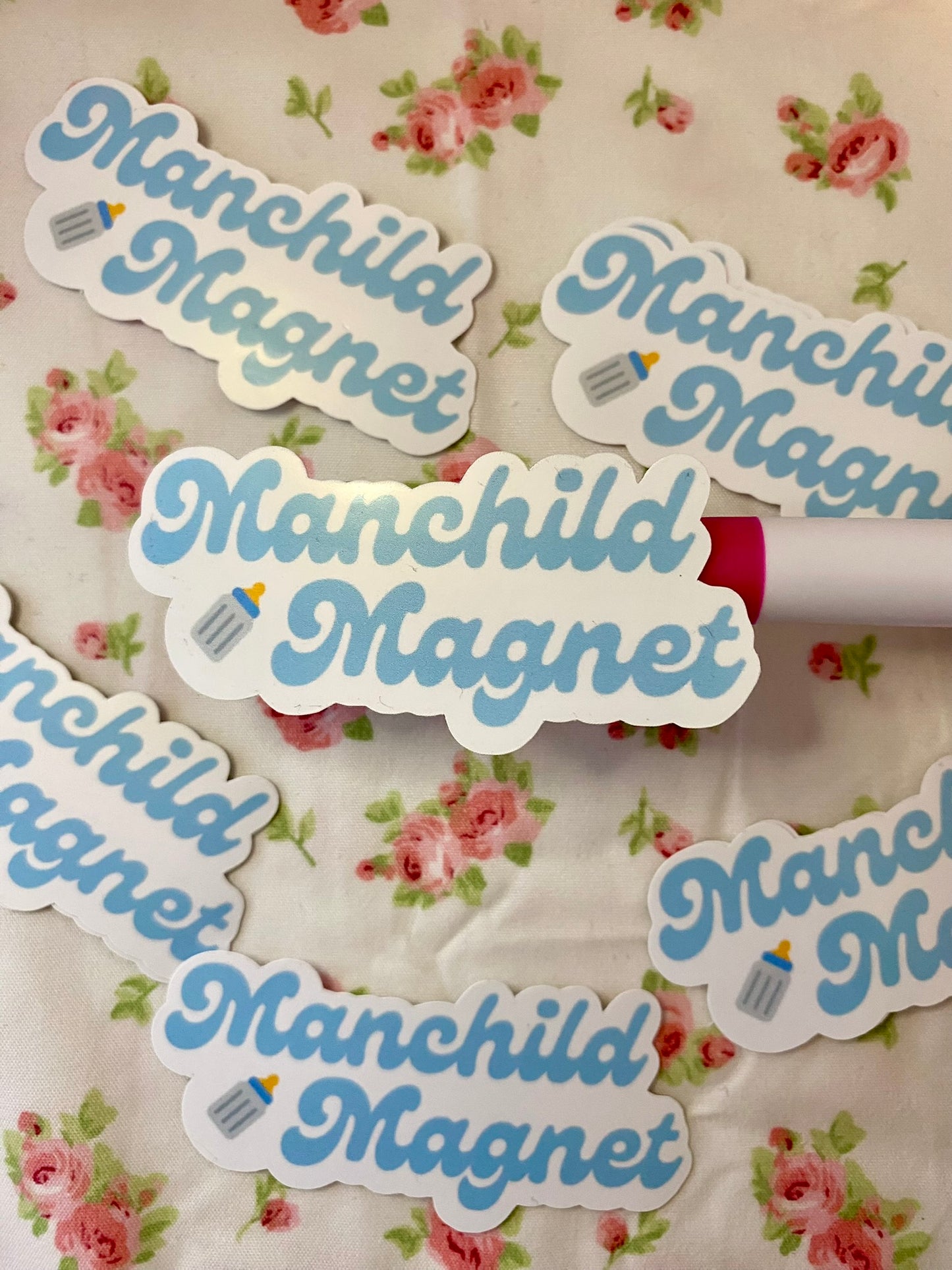 Manchild Magnet Sticker: Sabrina Carpenter Inspired Vinyl Decal
